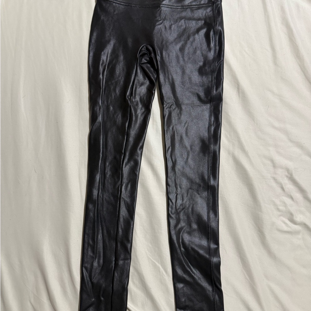 SPANX Black Faux Leather Leggings